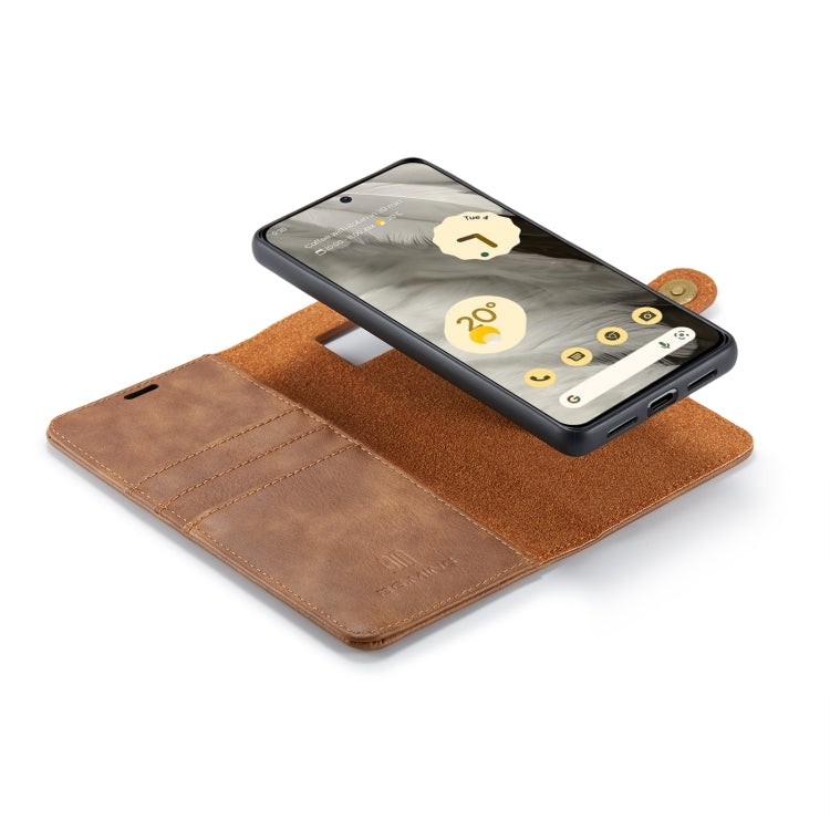For Google Pixel 8 DG.MING Crazy Horse Texture Detachable Magnetic Leather Phone Case(Brown) by DG.MING
