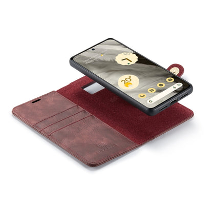 For Google Pixel 8 DG.MING Crazy Horse Texture Detachable Magnetic Leather Phone Case(Red) by DG.MING
