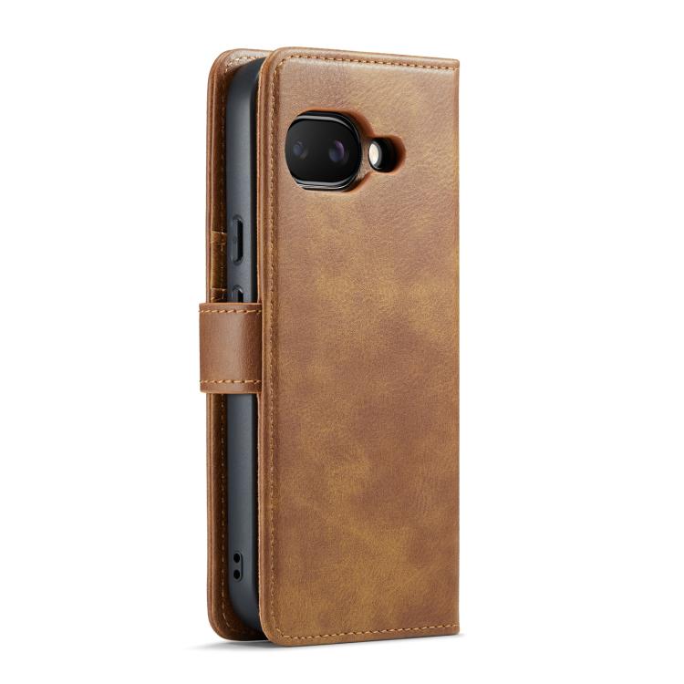 For Google Pixel 9a DG.MING Crazy Horse Texture Detachable Magnetic Leather Phone Case(Brown) by DG.MING