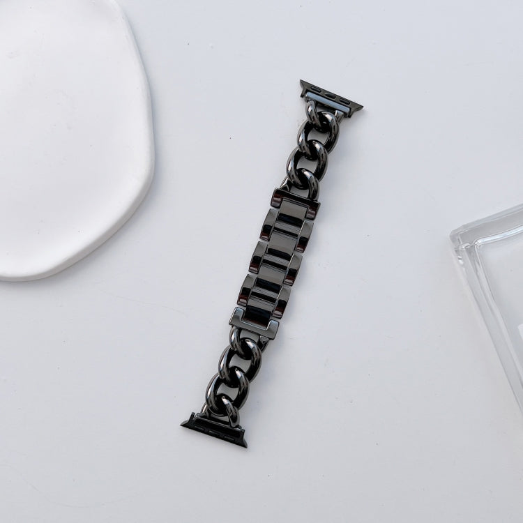 Big Denim Chain Metal Watch Band For Apple Watch 3 42mm(Black) by bashfashion