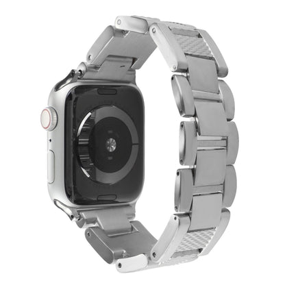 Plaid Metal Watch Band For Apple Watch Series 10 46mm(Silver) by bashfashion