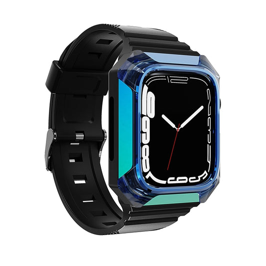 Armor Case Integrated TPU Watch Band For Apple Watch SE 40mm(Blue) by bashfashion