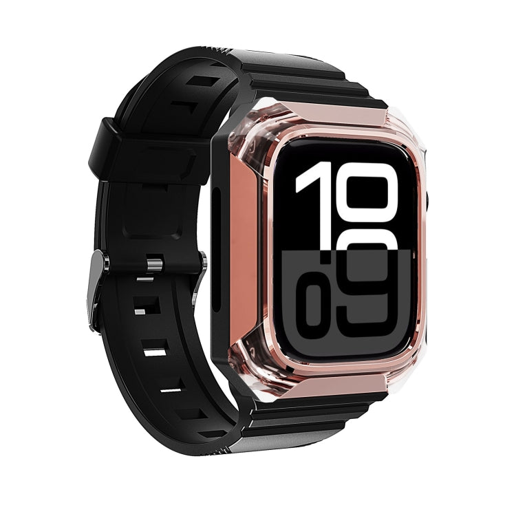 Armor Case Integrated TPU Watch Band For Apple Watch Series 11 / 10 42mm(Rose Gold) by bashfashion