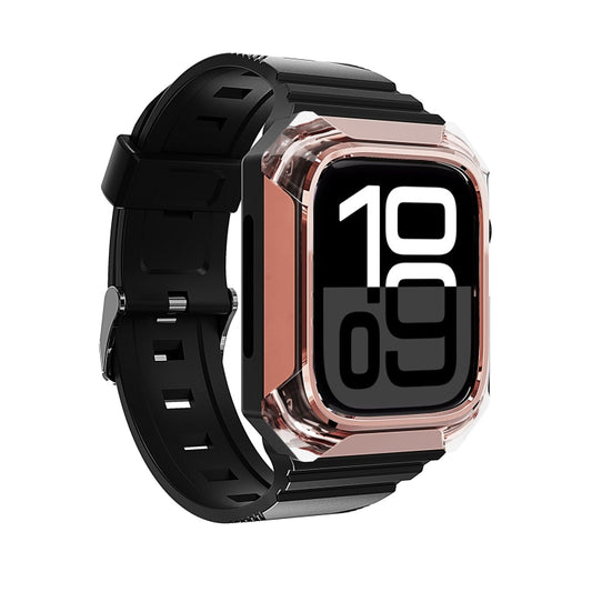 Armor Case Integrated TPU Watch Band For Apple Watch Series 11 / 10 42mm(Rose Gold) by bashfashion