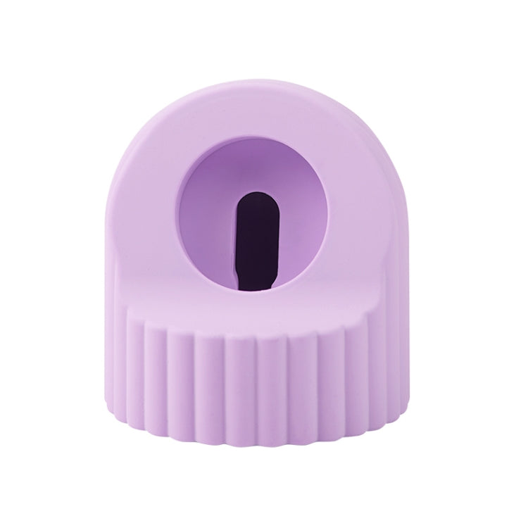 For Apple Watch Wave Pattern Silicone Watch Charging Stand(Lavender) by bashfashion