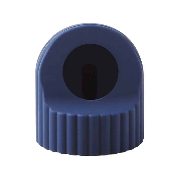 For Apple Watch Wave Pattern Silicone Watch Charging Stand(Midnight Blue) by bashfashion