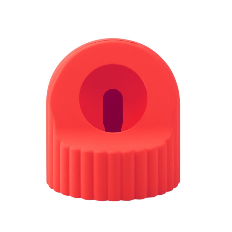 For Apple Watch Wave Pattern Silicone Watch Charging Stand(Red) by bashfashion