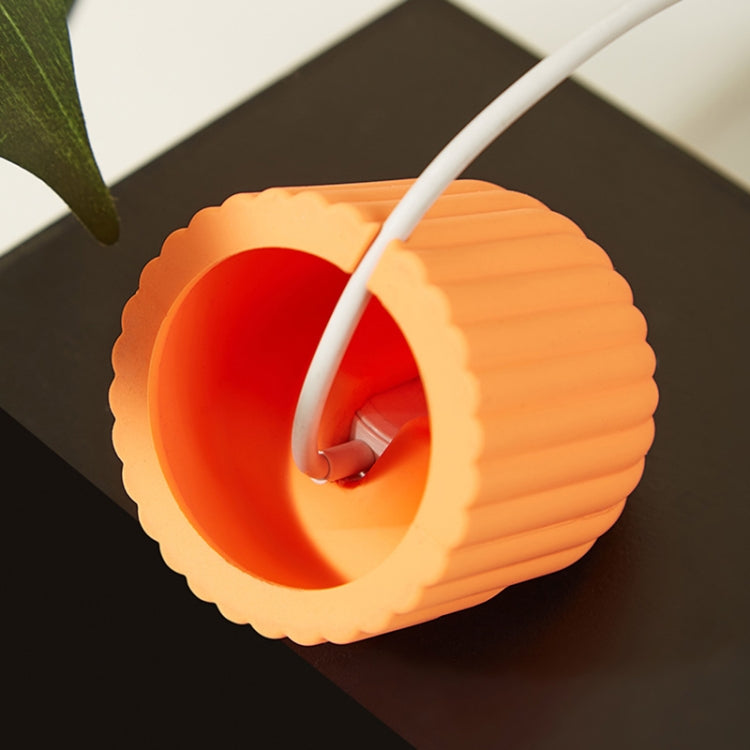 For Apple Watch Wave Pattern Silicone Watch Charging Stand(Silty Sand) by bashfashion