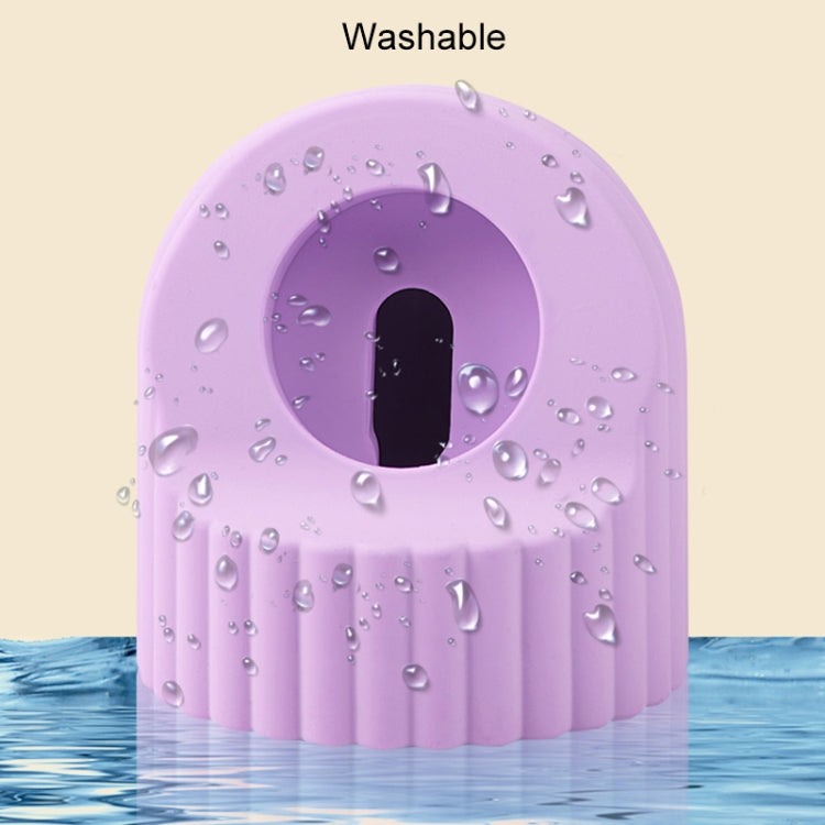 For Apple Watch Wave Pattern Silicone Watch Charging Stand(Lavender) by bashfashion