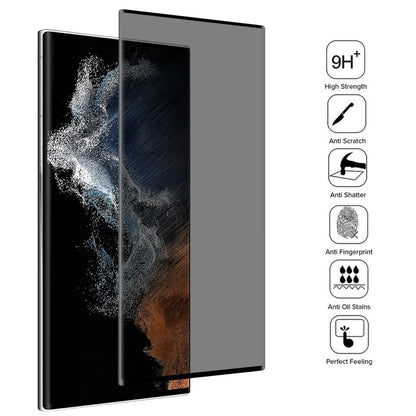 For Samsung Galaxy S22 Ultra 5G 3D Curved Edge Privacy Tempered Glass Film, without Fingerprint Unlocking by bashfashion