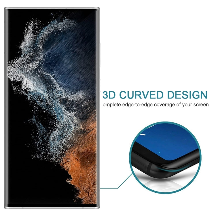 For Samsung Galaxy S22 Ultra 5G 3D Curved Edge Privacy Tempered Glass Film, without Fingerprint Unlocking by bashfashion