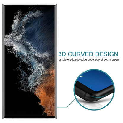 For Samsung Galaxy S22 Ultra 5G 3D Curved Edge Privacy Tempered Glass Film, without Fingerprint Unlocking by bashfashion