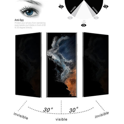 For Samsung Galaxy S22 Ultra 5G 3D Curved Edge Privacy Tempered Glass Film, without Fingerprint Unlocking by bashfashion