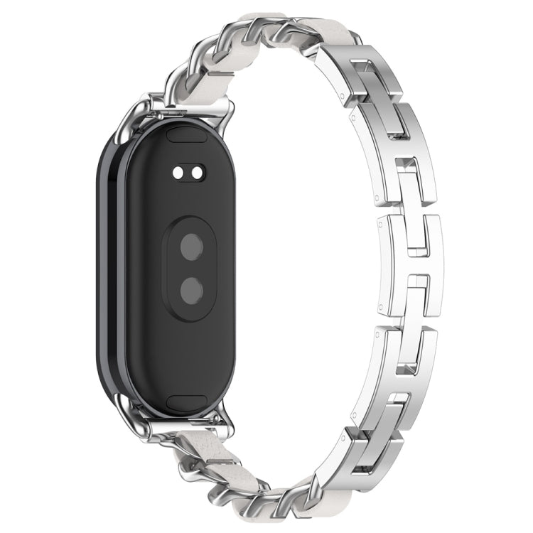 For Xiaomi Mi Band 8 Bracelet Replacement Watch Band(Silver) by bashfashion