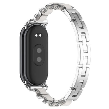 For Xiaomi Mi Band 8 Bracelet Replacement Watch Band(Silver) by bashfashion