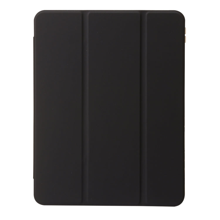 For iPad 2025 / 2022 Clear Acrylic 3-Fold Leather Tablet Case(Black) by bashfashion
