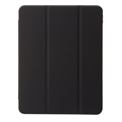 For iPad Air 13 2025 / 2024 Clear Acrylic 3-Fold Leather Tablet Case(Black) by bashfashion