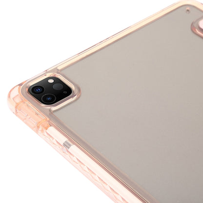 For iPad Pro 11 2025 / 2024 Clear Acrylic 3-Fold Leather Tablet Case(Pink) by bashfashion