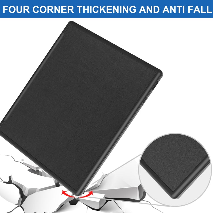 For Kobo Elipsa 2E Solid Color Deformation TPU Leather Smart Tablet Case(Black) by bashfashion