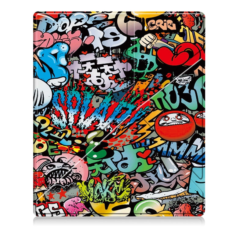 For Kobo Elipsa 2E Painted Deformation TPU Leather Smart Tablet Case(Graffiti) by bashfashion