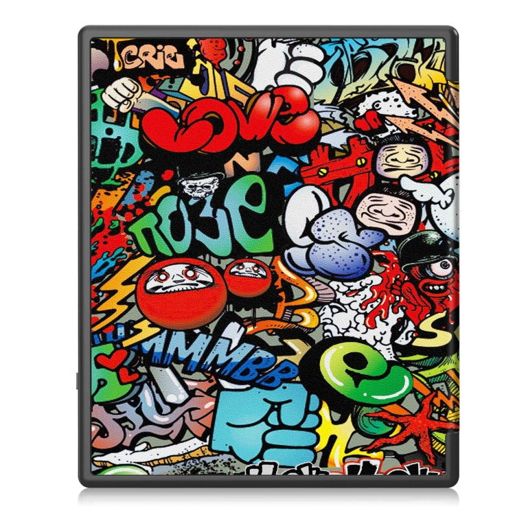 For Kobo Elipsa 2E Painted Deformation TPU Leather Smart Tablet Case(Graffiti) by bashfashion