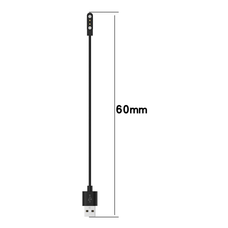 For Kieslect Smart Watch K10 / K11 Smart Watch Magnetic Charging Cable, Length:60cm(Black) by bashfashion