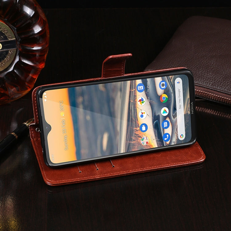 For Nokia 5.3 idewei Crazy Horse Texture Horizontal Flip Leather Case with Holder & Card Slots & Wallet(Rose Red) by idewei