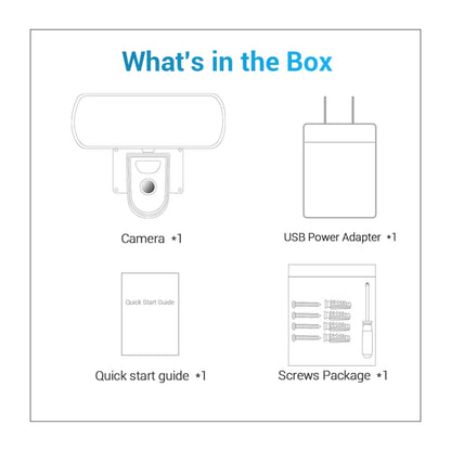 ESCAM QF615 3MP IP66 Waterproof WiFi IP Camera & Floodlight, Support Night Vision / PIR Motion Detection / Two-way Audio(US Plug) by ESCAM