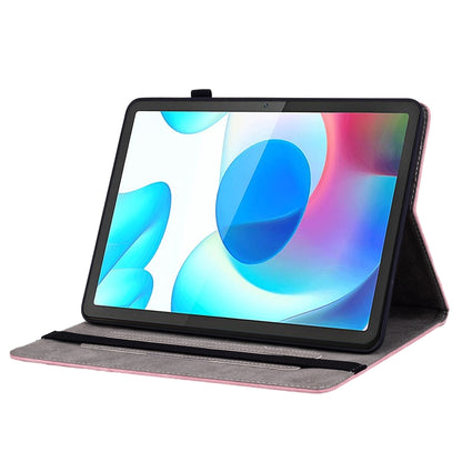 For Realme Pad 10.4 / Pad 5G 10.4 Butterfly Rose Embossed Leather Tablet Case(Pink) by bashfashion