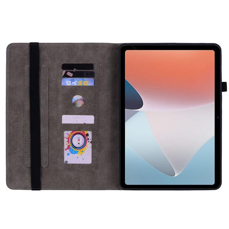 For OPPO Pad Air Butterfly Rose Embossed Leather Tablet Case(Purple) by bashfashion