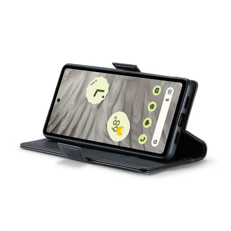 For Google Pixel 7a CaseMe 023 Butterfly Buckle Litchi Texture RFID Anti-theft Leather Phone Case(Black) by CaseMe