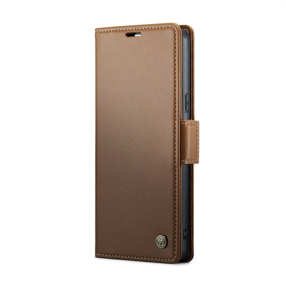 For Google Pixel 7a CaseMe 023 Butterfly Buckle Litchi Texture RFID Anti-theft Leather Phone Case(Brown) by CaseMe