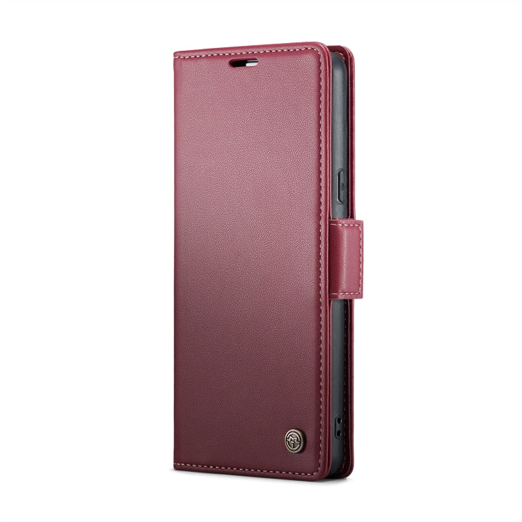 For Google Pixel 7a CaseMe 023 Butterfly Buckle Litchi Texture RFID Anti-theft Leather Phone Case(Wine Red) by CaseMe