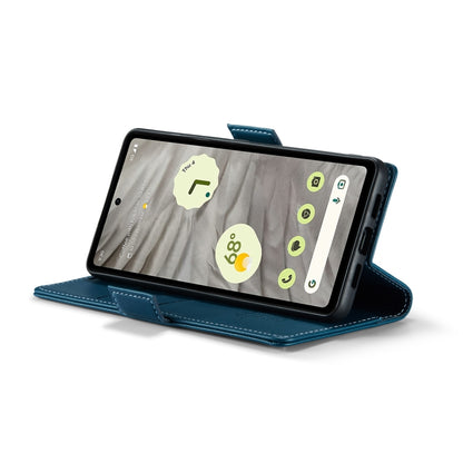 For Google Pixel 7a CaseMe 023 Butterfly Buckle Litchi Texture RFID Anti-theft Leather Phone Case(Blue) by CaseMe