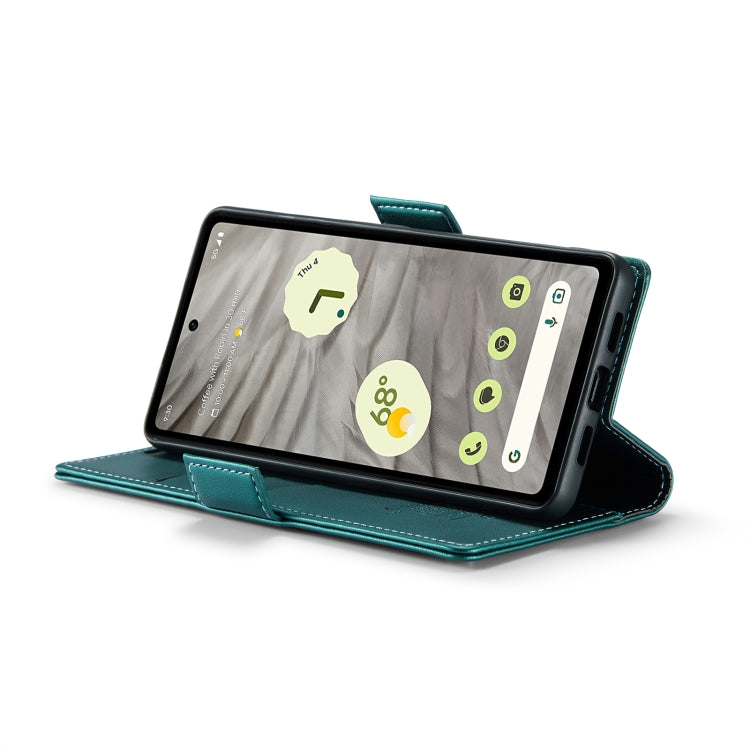 For Google Pixel 7a CaseMe 023 Butterfly Buckle Litchi Texture RFID Anti-theft Leather Phone Case(Pearly Blue) by CaseMe