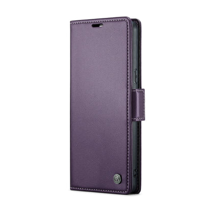 For Google Pixel 7a CaseMe 023 Butterfly Buckle Litchi Texture RFID Anti-theft Leather Phone Case(Pearly Purple) by CaseMe