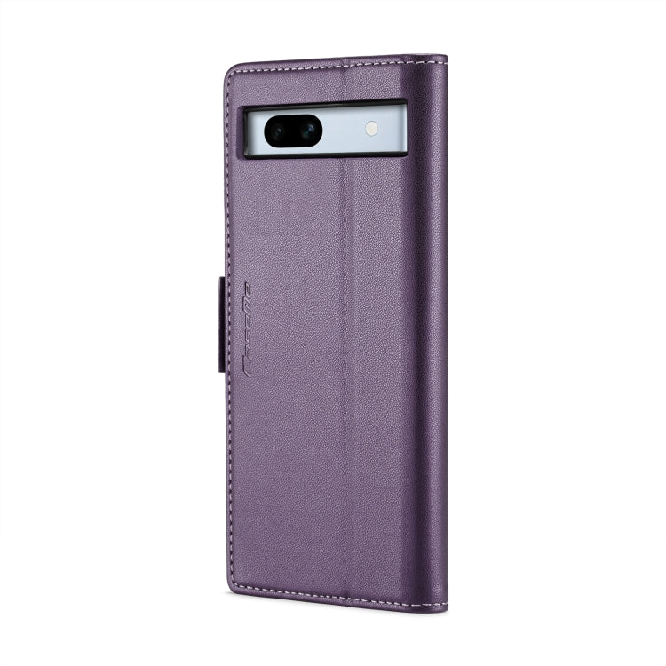 For Google Pixel 7a CaseMe 023 Butterfly Buckle Litchi Texture RFID Anti-theft Leather Phone Case(Pearly Purple) by CaseMe