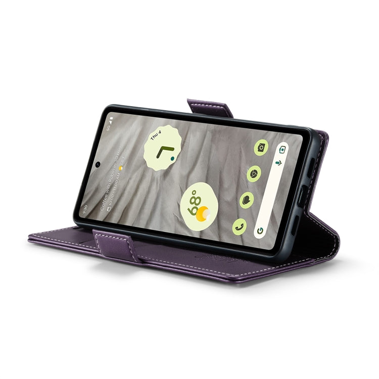 For Google Pixel 7a CaseMe 023 Butterfly Buckle Litchi Texture RFID Anti-theft Leather Phone Case(Pearly Purple) by CaseMe