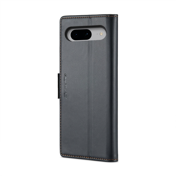 For Google Pixel 8 CaseMe 023 Butterfly Buckle Litchi Texture RFID Anti-theft Leather Phone Case(Black) by CaseMe