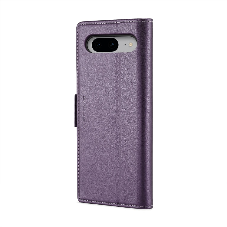 For Google Pixel 8 CaseMe 023 Butterfly Buckle Litchi Texture RFID Anti-theft Leather Phone Case(Pearly Purple) by CaseMe