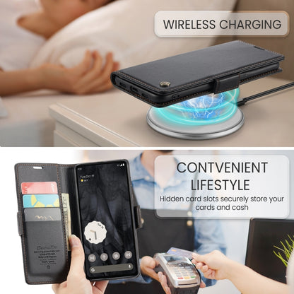 For Google Pixel 8 Pro CaseMe 023 Butterfly Buckle Litchi Texture RFID Anti-theft Leather Phone Case(Black) by CaseMe