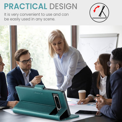 For Google Pixel 8 Pro CaseMe 023 Butterfly Buckle Litchi Texture RFID Anti-theft Leather Phone Case(Pearly Blue) by CaseMe