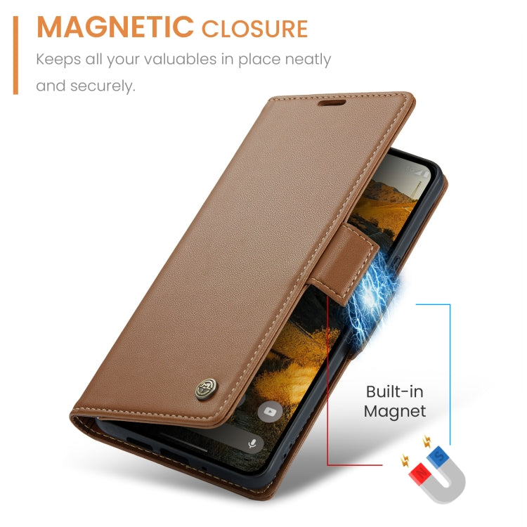 For Google Pixel 10 Pro XL / 9 Pro XL CaseMe 023 Butterfly Buckle Litchi Texture RFID Anti-theft Leather Phone Case(Brown) by CaseMe