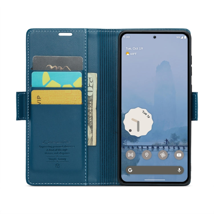 For Google Pixel 10 Pro XL / 9 Pro XL CaseMe 023 Butterfly Buckle Litchi Texture RFID Anti-theft Leather Phone Case(Blue) by CaseMe