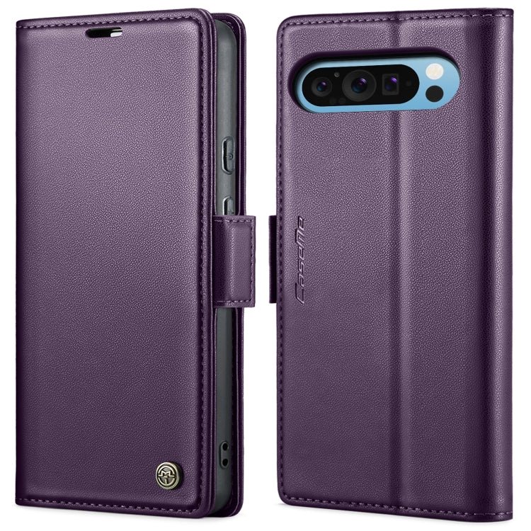 For Google Pixel 10 Pro XL / 9 Pro XL CaseMe 023 Butterfly Buckle Litchi Texture RFID Anti-theft Leather Phone Case(Pearly Purple) by CaseMe