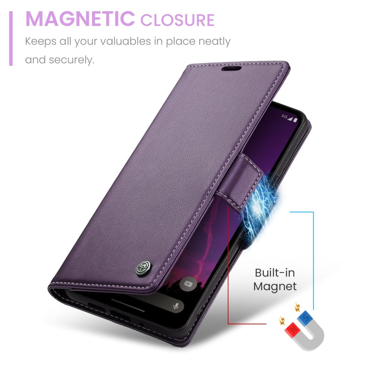 For Google Pixel 10 Pro XL / 9 Pro XL CaseMe 023 Butterfly Buckle Litchi Texture RFID Anti-theft Leather Phone Case(Pearly Purple) by CaseMe