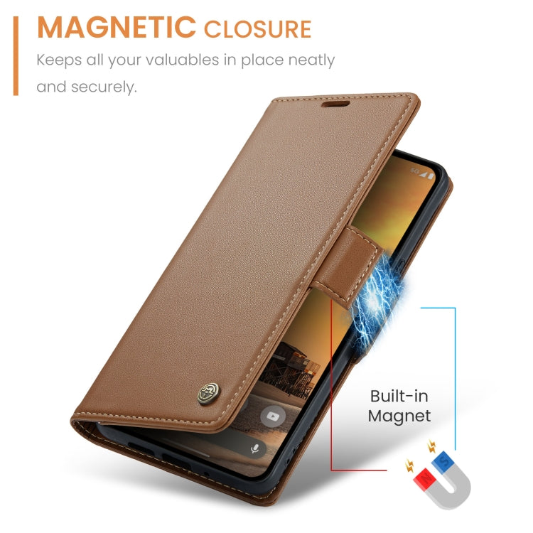 For Google Pixel 10 / 10 Pro / 9 CaseMe 023 Butterfly Buckle Litchi Texture RFID Anti-theft Leather Phone Case(Brown) by CaseMe