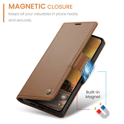 For Google Pixel 10 / 10 Pro / 9 CaseMe 023 Butterfly Buckle Litchi Texture RFID Anti-theft Leather Phone Case(Brown) by CaseMe