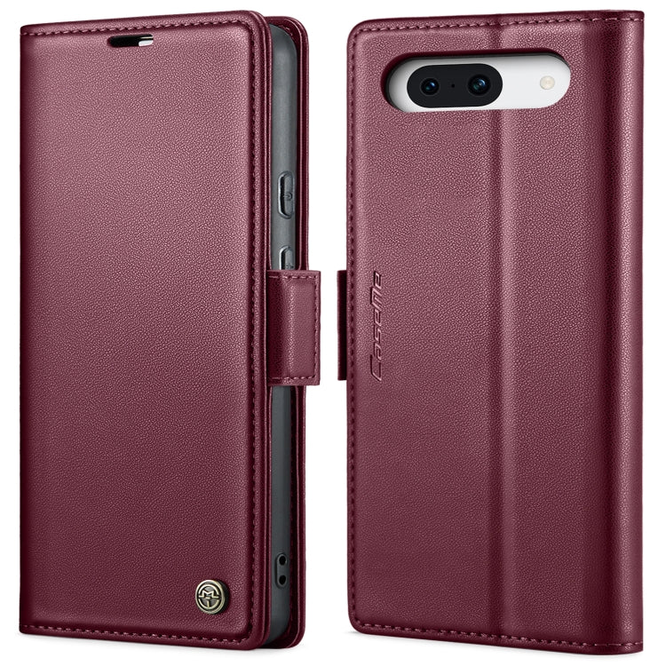 For Google Pixel 10 / 10 Pro / 9 CaseMe 023 Butterfly Buckle Litchi Texture RFID Anti-theft Leather Phone Case(Wine Red) by CaseMe