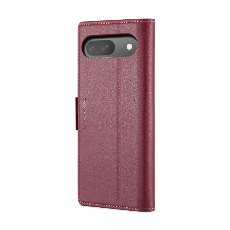 For Google Pixel 10 / 10 Pro / 9 CaseMe 023 Butterfly Buckle Litchi Texture RFID Anti-theft Leather Phone Case(Wine Red) by CaseMe